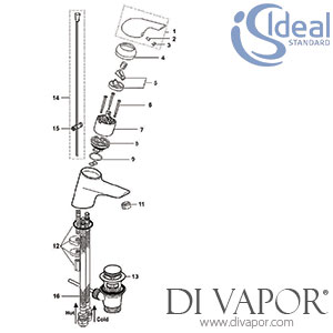 Ideal Standard Ceraplan Basin Mixer Rim Mounted SL Single Lever Tap Spare Parts - IDL DV 198
